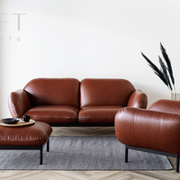 Soft-kaluste Sumo 3:n istuttava sohva, Ruskea Lena-nahka