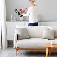 Soft-kaluste Framework 3: istuttava sohva, Vaalea Board-kangas