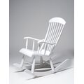 Traditional rocking chair Classic painted biały