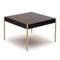 Vivero La Table -sohvapöytä puujaloilla Musta/STW