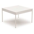 Vivero La Table -sohvapöytä teräsjaloilla Valkoinen/ST
