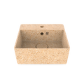 Woodio Cube40 gootsteen met kraaninstallatie Natuurlijk