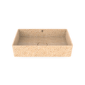 Woodio Cube60 bowl basin to be installed on a level Naturale