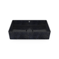 Woodio Vasque Cube60 à installer poser sur le plan de travail/meubles de salle de bain Carboniser
