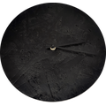 Lastu wall clock Zwart/zwart