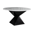 Concrete Dining Table 140° Černá