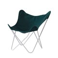 Varax Butterfly chair with white body Grün Stoff