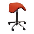 MyKolme design Oy ILOA One work chair Schwarz Asche / orange Blazer-Stoff