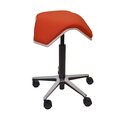 MyKolme design Oy ILOA One work chair Natuurlijke kleur berk / oranje Blazer-stof