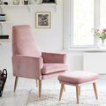Soft-kaluste Pearly-nojatuoli Vaaleanpunainen Jewel-kangas +462,00 €