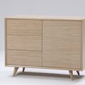 Jalo sideboard 120 cm A wooden door on the left and three drawers on the right