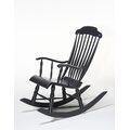 Traditional rocking chair Peint noir