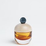 Lyyli Box Small, orange glass and grey knob