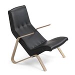 Sessel Grasshopper, Birke Schwarz Leder