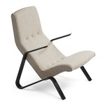 Grasshopper armchair, black Beige wool