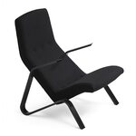 Grasshopper armchair, black Black wool
