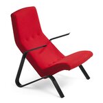 Grasshopper armchair, black Red wool