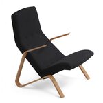Grasshopper armchair, oak Nero lana