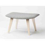 Grasshopper Fußhocker Birke/grau Stoff
