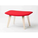 Grasshopper Fußhocker Birke/rot Stoff