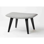 Grasshopper Fußhocker Schwarz/grau Stoff