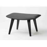 Grasshopper Fußhocker Schwarz/schwarz Leder
