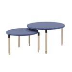 Baletti-sohvapöytä, Neptunus blue Luonnonvärinen koivu