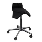MyKolme design Oy ILOA Smile bureaustoel Zwart as / zwart stof