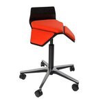 MyKolme design Oy ILOA Smile bureaustoel Zwart as / oranje stof