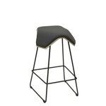 MyKolme design Oy ILOA One Bar - Bar Stool Natural birch / grey fabric