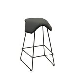 MyKolme design Oy ILOA One Bar - Bar Stool Black ash / grey fabric
