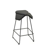 MyKolme design Oy ILOA+ Bar - Bar Stool Black ash / grey fabric