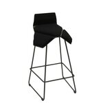 MyKolme design Oy ILOA Smile Bar - Bar Stool Black ash / black fabric