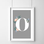 KirpunKoti Kukkakirjain-juliste Kirjain O