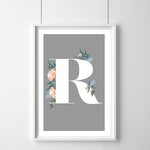 KirpunKoti Kukkakirjain-juliste Kirjain R