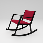 Onni Rocking Chair Black Wooly 1 Rasberry