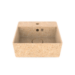 Woodio Cube40 sink with faucet installation Natural