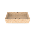 Woodio Cube60 bowl basin to be installed on a level Natural