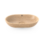 Woodio Soft60 bowl basin to be installed on a level Natural