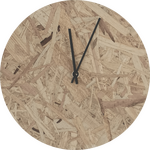 Lastu wall clock Natural/negro