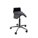 MyKolme design Oy ILOA Smile bureaustoel Zwart as / grijs stof