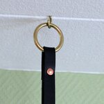 TR Leather Design Suvi hanging leather basket Černá