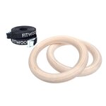 FitWood Turnringen voor kinderen Hout skionderhoud - zwart