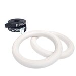 FitWood Turnringen voor kinderen Puur wit - zwart