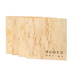 RUOKO Design Coasters 4 pcs Curly birch