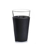 Gedigo Piece of Finland Drinking Glass with Leather Cover 2 pcs Μαύρο