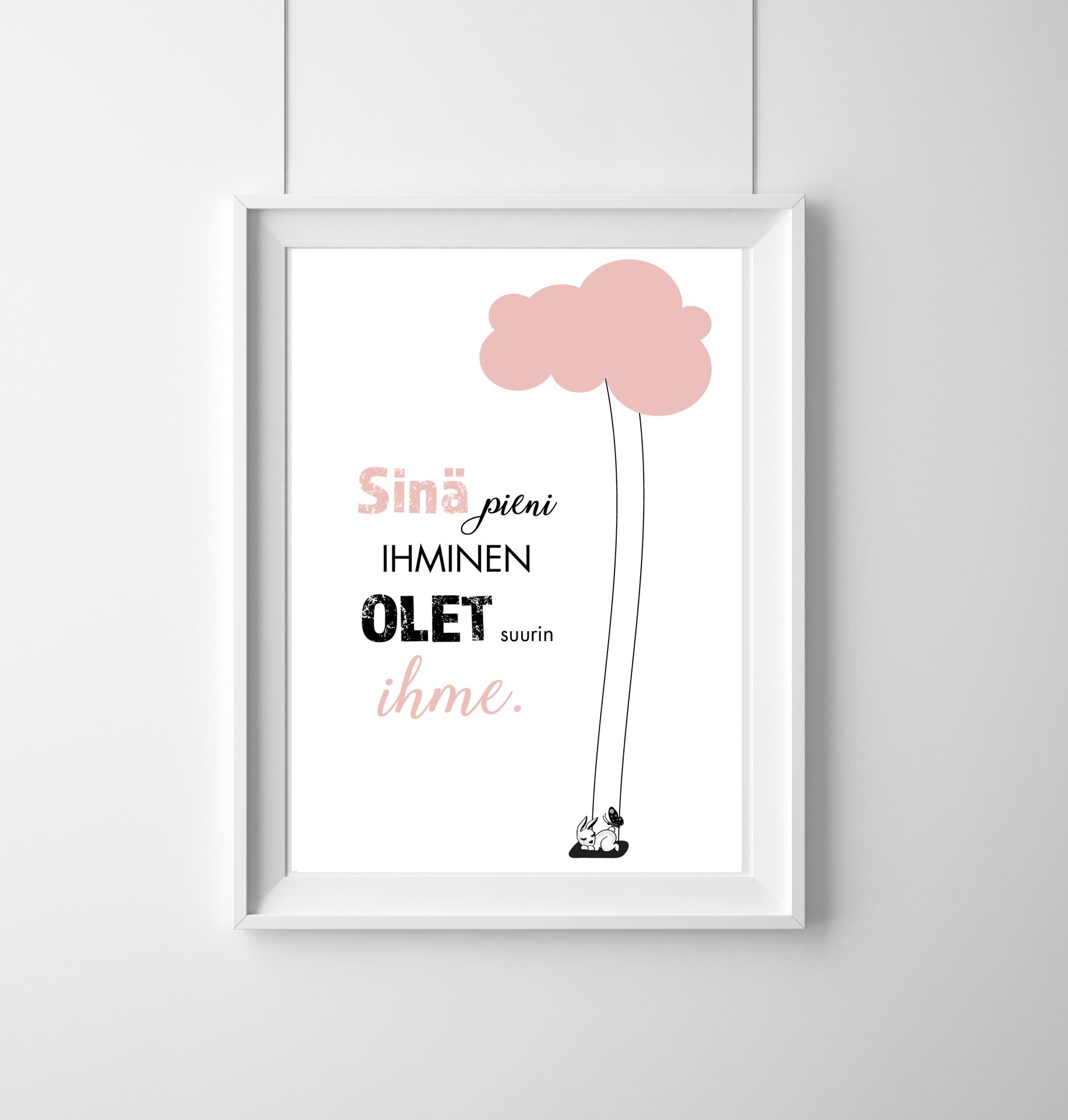 KirpunKoti Sinä pieni poster Pink