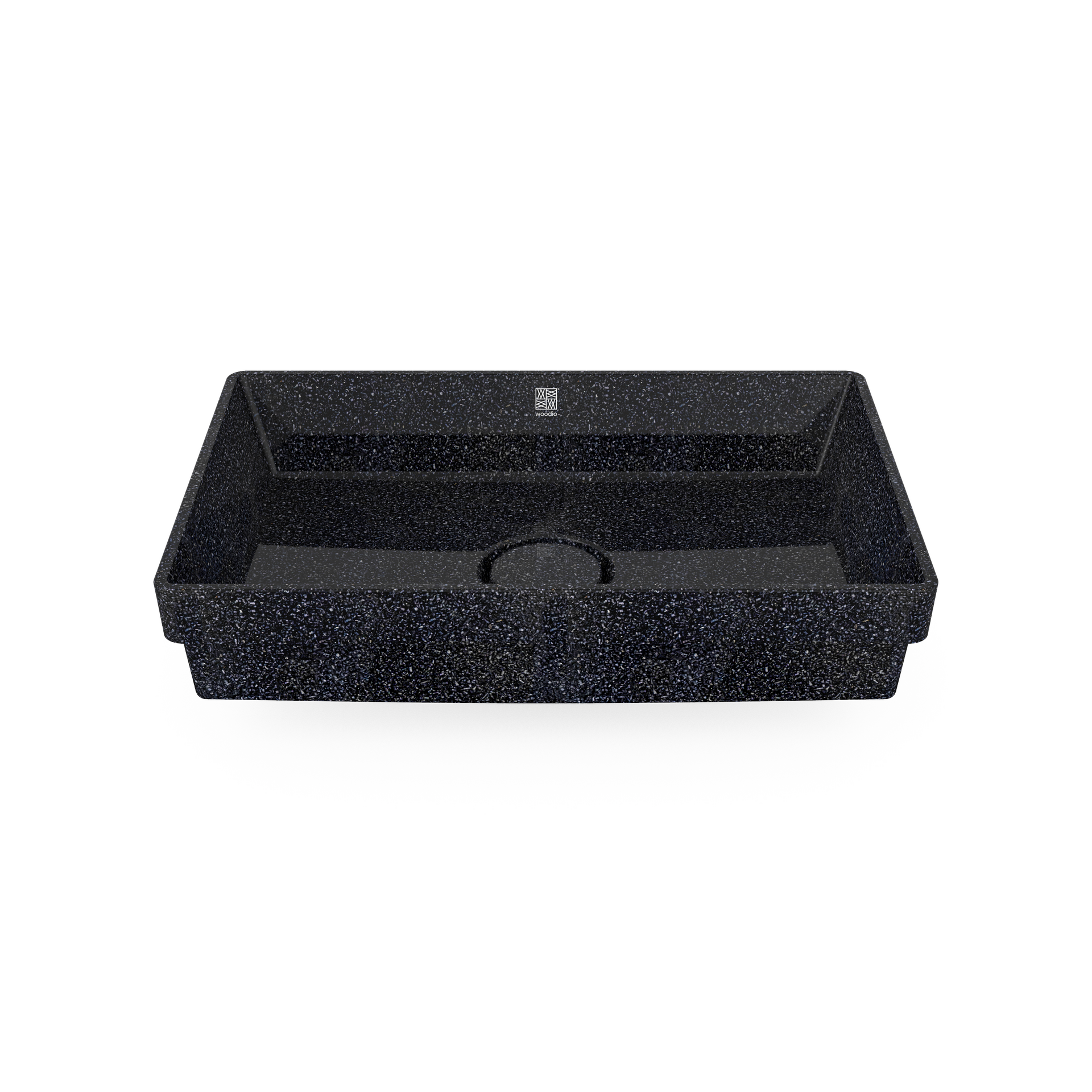 Woodio Cube60 Einbauwaschbecken Verkohlen
