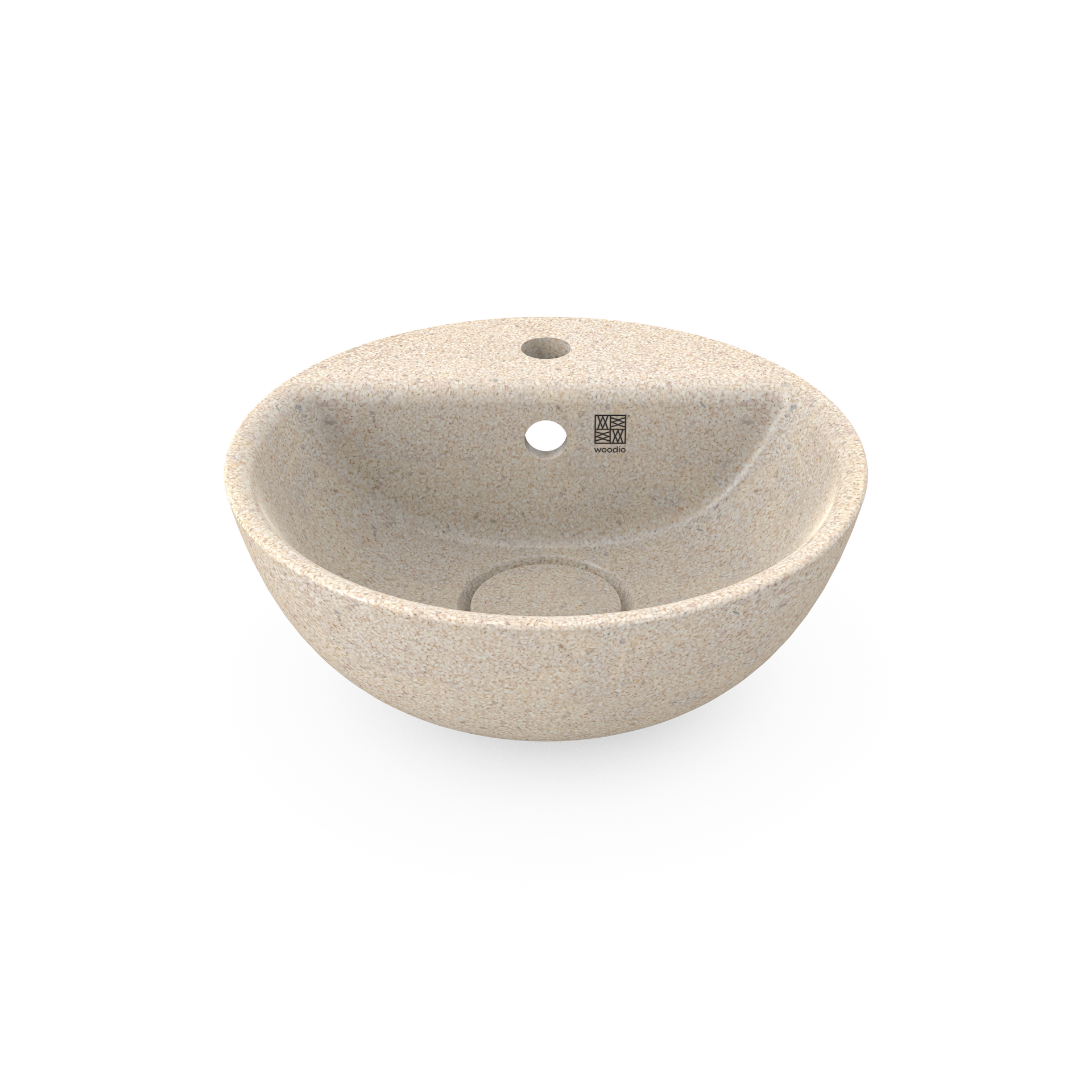 Woodio Soft40 Waschbecken für Armatur Polar