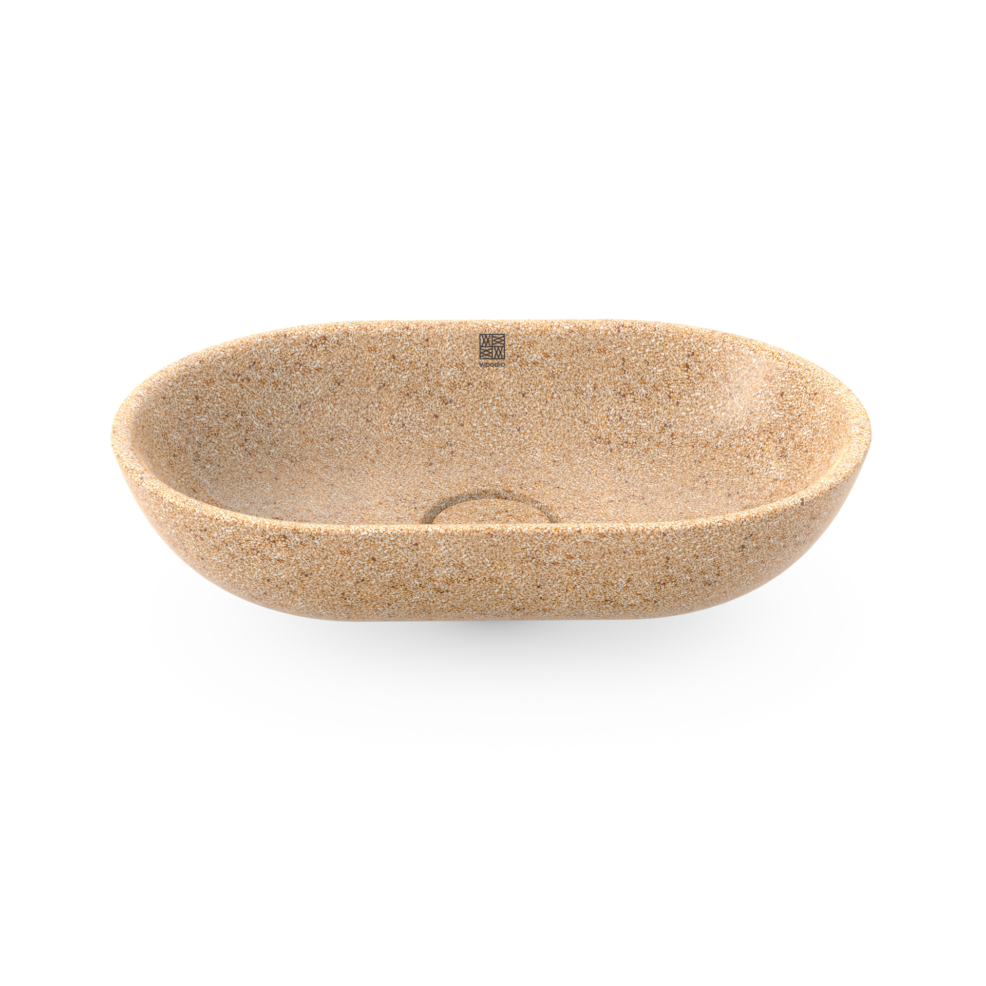 Woodio Soft60 Waschbecken für Waschtische Natürlich